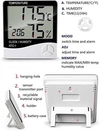 ثيرمو مبتر-HTC-1 High accuracy LCD Digital Thermometer - 3