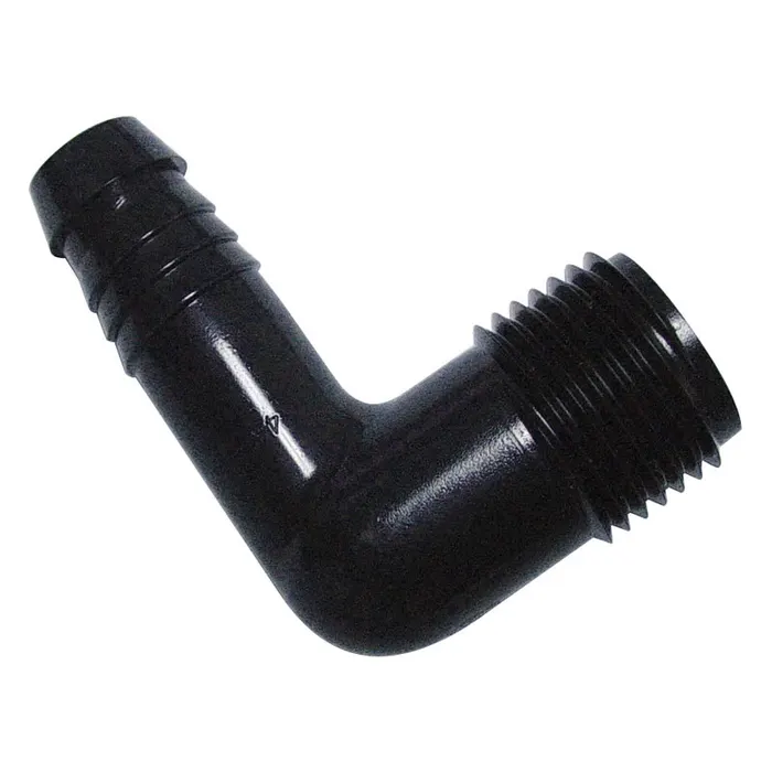 كوع SWGE050B لتوصيل أنابيب الري – 1/2" MPT × 1/2" Barb، عبوة 10 قطع