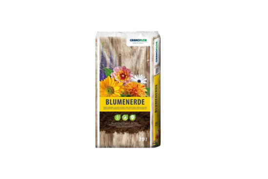 تربة جراموفلور للزهور والنباتات BLUMENERDE – 70 لتر