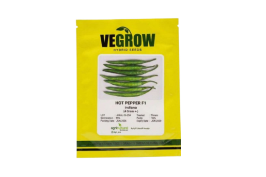 بذور فلفل حار هجين F1 Indiana – Vegrow | 4 جرام+
